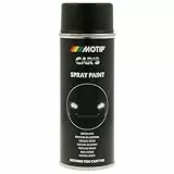 MOTIP CAR'S Sprühlack Schwarz Matt 400 ml – Sprayfarbe in Nitro-Kombi-Qualität für Metall, Karosserie & Kunststoff, Autolack mit hoher Deckkraft