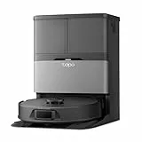 Tapo RV50 Pro Omni Saugroboter mit Wischfunktion, 15.000 Pa, Heißwasserwäsche bei 60 °C & Selbsttrocknung bei 50 °C, ausfahr- und Abnehmbarer Mopp, Anti-Tangle-System, All-in-One-Dock, Matter