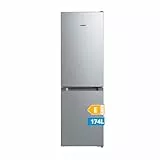 Comfee RCB169DS2(E) Kühl-/Gefrierkombination/150 cm Höhe/Low Frost/Einstellbare Kühlschranktemperatur/LED-Licht/195 kWh/Jahr/115L Kühlteil/59L Gefrierteil/Silber