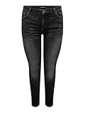 ONLY CARMAKOMA Damen Carwilly Reg Skinny DNM Cro224 Noos Hose, Washed Black, 44W / 32L EU