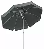 Schneider Sonnenschirm Ibiza, anthrazit, 200 cm rund, 680-15, Gestell Stahl, Bespannung Polyester, 2.1 kg