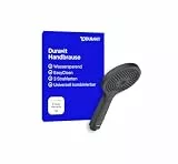Duravit Universal Duschkopf, Duschbrause mit 3 Strahlarten (Rain, Pulse, Mono), Handbrause rund (Ø 120 mm), Brausekopf mit wassersparender MinusFlow-Funktion, reinigungsfreundlich, Schwarz Matt