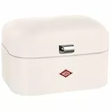 Wesco Single Grandy Brotkasten in der Farbe sand matt, pulverbeschichtetes Stahlblech, Lüftungslöcher und stabiler Handgriff