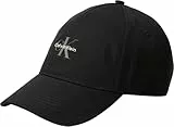 Calvin Klein Herren Cap Mono Logo Panel aus Baumwolle, Schwarz (Black), Einheitsgröße
