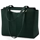 RAINSMORE Handtasche Damen Groß Shopper Tasche Damen Wasserdichte Laptoptasche 14 Zoll PU Leder Tote Bag mit Reißverschluss Innentasche Arbeitstasche Schultertaschen Henkeltasche