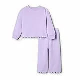 Amazon Essentials x Sofia Grainge Baby Mädchen Set aus Hose und Oberteil aus French Terry, Lila, 6-9 Monate