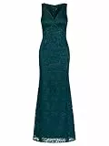ApartFashion Damen L ssiges Abendkleid, Dunkelgrün, S EU