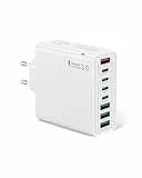 Tupneuf USB C Ladegerät, 8 Ports Stecker 40W ladeadapter PD 3.0 Power Adapter Schnellladestecker Mehrfach Netzteil Netzstecker Ladestecker für 16 Pro Max 15 14 13 12 11 Steckdose Mehrfachsteckdose