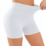 YADIFEN Radlerhose Damen Kurze Hose Damen Shorts Leggings,sehr kurz Shorts,Unter Kleid Rock Anti Scheuern Bequem hohe Taille Boxershorts Hotpants,1er Weiß,M