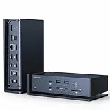 iVANKY 20-in-1 FusionDock Max 1 Dual Thunderbolt 4 Dock, Quad 6K@60Hz Monitor MacBook Docking Station mit 2*HDMI, 7 * 10Gbps USB, 2,5GbE, 96W PD, SD/TF 4.0, 40Gbps Dock für Mac M5/M4/M3/M2/M1 Pro/Max