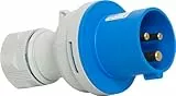Brennenstuhl CEE-Stecker mit Erdungskontakt, 3-polig für den Außenbereich, CEE-Stecker 230 V/16 A, verschraubbarer Anschluss, Verwendung im Freien, Camping, Wohnmobil, Baustelle, IP44, 16 A