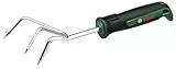 Bosch Garden Handwerkzeug Gartengrubber (Handkultivator, zum Lockern und Lüften des Bodens in Beeten, robust, Edelstahl, Softgrip, ergnonomiches Design)