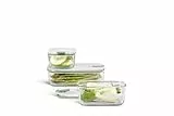 Mepal - Glasbehälter mit deckel Set EasyClip - Meal prep boxen - Geeignet für Mikrowelle, Dampfgarer, Ofen und Gefrierschrank - Luftdicht - Mikrowellengeschirr - 2x 700 plus 1500 ml - Nordic sage