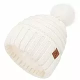 ZASFOU Damen Winter Mütze Beanie mit Fleecefutter Warme Kunst Nerz Samt Wintermütze Thermo Strickmütze Mützen für Frauen Geschenk