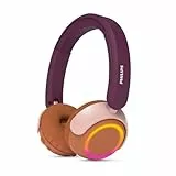Philips TAK4200MP 4200-Serie mit kabellosem ohraufliegendem Bluetooth-Kopfhörer für Kinder, zusammenklappbar, 45 Std. Wiedergabe, lautstärkenbegrenzt, Audio-Sharing, mit USB-C-Kabel – Magenta Purple