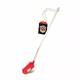 SHW-FIRE | Kabelgrabenschaufel 30x16 cm mit Trittschutz, robuster Spezialstahl, Langer Eschenholzstiel, ideal für schmale Gräben, Schaufel für Drainagen & Kabelverlegung | Made in Germany