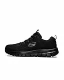 Skechers Damen Graceful Get Connected Sneaker,Black Mesh Trim, 40 EU