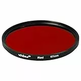 vhbw Universal Farbfilter rot für Kamera Objektive mit 67mm Filtergewinde - Rotfilter