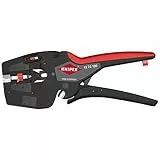 KNIPEX NexStrip Automatische Abisolierzange 0,03 – 10mm², mit Crimpfunktion Aderendhülsen bis 4mm², mit Feineinstellung, 12 72 190