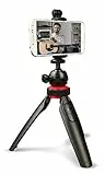 DigiPower Stativ mit Abnehmbarer Bluetooth-Fernbedienung, Dreibeinstativ kompatibel mit Handys, Action-Kameras und DSLR-Kameras, Schwarz, TP-ACT5