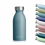 Autsel Trinkflasche Thermo Edelstahl 350ml für Heiße und Kalte Getränke für Büro Sport Outdoor Camping NAVY
