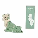 Kaloo - Weiches Stoffquadrat - Kuscheltier Hund grün - Plüschtier Baby - Quadratisch 18 x 18 cm Grün - Umweltverträgliches Material - FSC-Geschenkbox - Ab Geburt, K226001