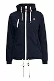 OXMO OXTilda Damen Jacke Übergangsjacke mit Kapuze Kordelzügen Eingrifftaschen Regular fit, Größe:L, Farbe:INSIGNIA B (791991)