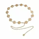 Taillenkette Gold Bauchkette Gürtel Damen Boho Kettengürtel für Kleid Hüftkette Waist Chain Belt körperschmuck Mittelalter Vintage Taille Kette Verstellbare Metall Körperkette Body Taillenschmuck