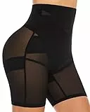YADIFEN Shapewear Damen Bauchweg Unterhose, Hohe Taille Bauch Weg Hose Miederhose Panty Mit Bein Miderpants Shorts Body Shaper Bauchweg Unterwäsche Hose unter Kleid Kurze Shorts(Schwarz, L)