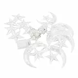 Cocoarm Stern Mond Lichterkette, 126 LED Märchenlichter, für Ramadan Hochzeit Party Terrasse Fenster, PVC-Kabel