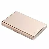 BONSYL® Slim Metall Kreditkarteninhaber Brieftasche für Damen und Herren,mit RFID und NFC Schutz gegen Datendiebstahl Kartenhalter für 6 Karten. (6 Slots-Rosé Gold)