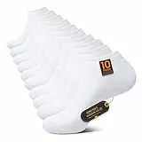 TUUHAW Sneaker Socken Damen 39-42 Weiß Kurze Socken Herren 39-42 Baumwoll Halbsocken Sneakersocken Laufsocken Sportsocken Atmungsaktive 10 Paar