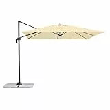Schneider Sonnenschirm Rhodos Junior, natur, 270 x 270 cm quadratisch, 786-02, Gestell Alu/Stahl, Bespannung Polyester, 18 kg