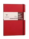 Clairefontaine 793432C Notizbuch AgeBag My Essentials, DIN A5, 14,8 x 21 cm, 96 Blatt, dot, nummeriert, 90g, 1 Stück, Rot