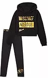 Harry Potter Jogginganzug Kinder Mädchen, Cropped Hoodie und Jogginghose Mädchen, Baumwolle Trainingsanzug Kinder und Teenager 6-14 Jahre (13-14 Jahre, Schwarz)