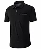 igeekwell Poloshirt Herren Kurzarm Sommer Polohemd Atmungsaktiv T Shirt Golf Activewear Casual Einfarbig Sport Outdoor Tennis