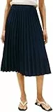 Tommy Hilfiger Damen Rock Fluid Pleated Pull On Midi Faltenrock, Blau (Dark Night Navy), 42