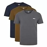DKNY Giants T Shirt Herren Baumwolle | 3er Set Kurzarm Oberteil | Sport Tshirt Atmungsaktiv Bequem | Freizeit Kleidung Modern Vielseitig | Casual Herren Top Alltag