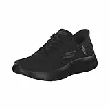 Skechers Damen Go Walk Flex Grand Entry Sneakers, Schwarzer Textilrand, 40 EU