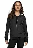 Urban Classics TB1217 Damen Jacke Ladies Light Bomber Jacket, Schwarz (Black 7), 40 (Herstellergröße: L)