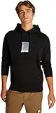 Calvin Klein Herren Hoodie Brush Stroke Graphic aus Baumwolle, Schwarz (Ck Black), XL