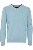 FQ1924 FQFynjard Herren Strickpullover Feinstrick Pullover aus 100% Baumwolle, Größe:XL, Farbe:Powder Blue (144214)