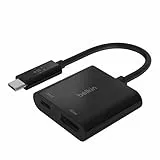 Belkin USB-C-zu-HDMI-Adapter + Aufladen (4K-UHD-Videounterstützung, Power Passthrough bis zu 60 W für angeschlossene Geräte)