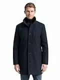 TOM TAILOR Herren 2-in-1 Wollmantel mit Abnehmbarer Innenjacke