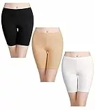 wirarpa Unterhosen Radlerhose Boxershorts Damen Hoher Bund Baumwolle Shorts Panties Lange Unterwäsche 3er Pack Größe S