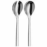 WMF Nuova Salatbesteck Edelstahl 25 cm, klein, Salatgabel und Servierlöffel, Cromargan Edelstahl poliert, glänzend, spülmaschinengeeignet