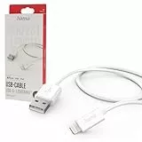 Hama Ladekabel USB A auf Lightning (iPhone Ladekabel, Lightning Kabel, iPhone 14 13 12 11 Pro Max Plus mini SE XS Max XR X 8 7, iPad Pro Air mini, iPod, MFI zertifiziert, USB Ladekabel, 1m) weiß