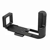 Zunate Kamera Schnellwechselplatten Griff für RX100/II/III/IV/V/VI, Vertikaler QR L-Halterungsgriff aus Metall mit AS Standardschnittstelle(Schwarz)