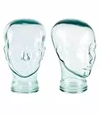 Viste-lo Dekorativer Mannequinkopf, Kopf aus recyceltem Glas, Display für Glaszubehör, Hutständer, Mützen, Helme und mehr, hergestellt aus recyceltem Glas. (Kopf)