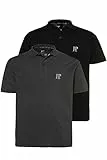 JP 1880 Herren große Größen Menswear L-8XL JP1880 Poloshirts, Basic, 2er-Pack, Piqué, gekämmte Baumwolle, bis 8 XL anthrazit 4XL 704317110-4XL